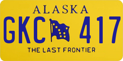 AK license plate GKC417