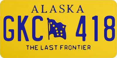 AK license plate GKC418