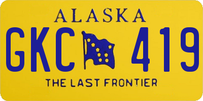 AK license plate GKC419