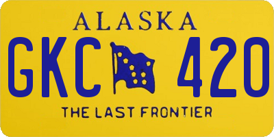 AK license plate GKC420
