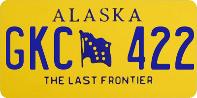 AK license plate GKC422