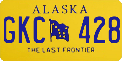 AK license plate GKC428