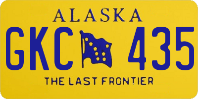 AK license plate GKC435