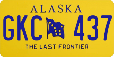 AK license plate GKC437