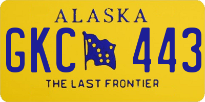 AK license plate GKC443