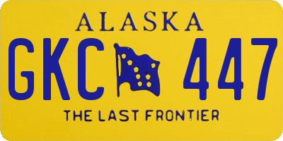 AK license plate GKC447
