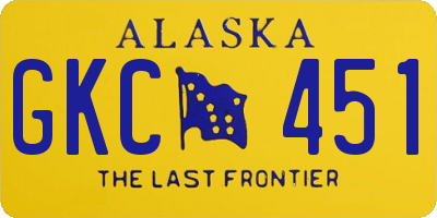 AK license plate GKC451