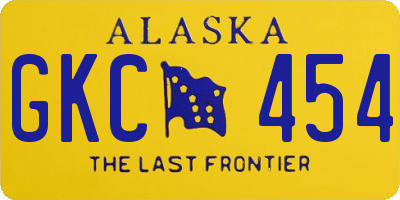 AK license plate GKC454