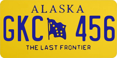 AK license plate GKC456