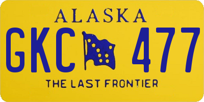 AK license plate GKC477