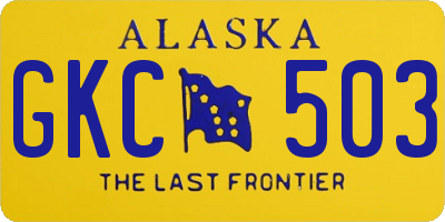 AK license plate GKC503