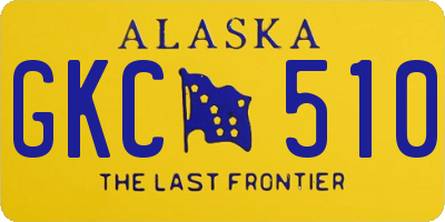 AK license plate GKC510