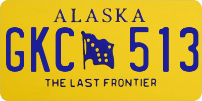 AK license plate GKC513