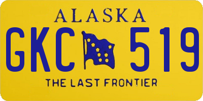 AK license plate GKC519