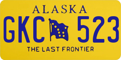 AK license plate GKC523