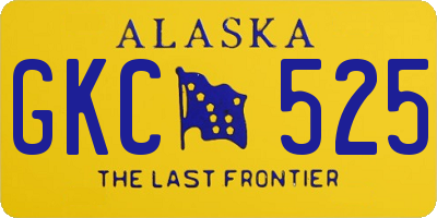 AK license plate GKC525