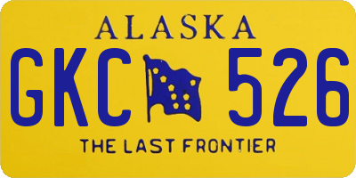 AK license plate GKC526