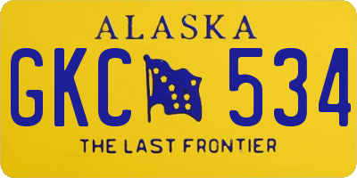 AK license plate GKC534