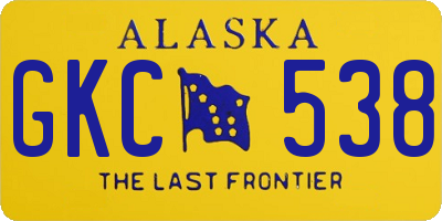 AK license plate GKC538