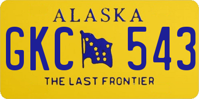 AK license plate GKC543