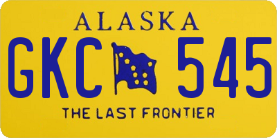 AK license plate GKC545