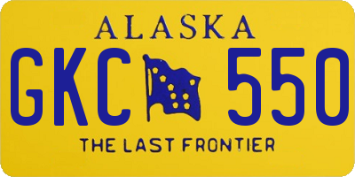 AK license plate GKC550