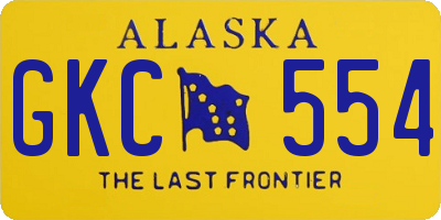AK license plate GKC554