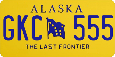 AK license plate GKC555