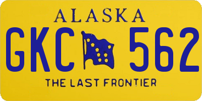 AK license plate GKC562