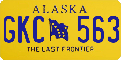 AK license plate GKC563