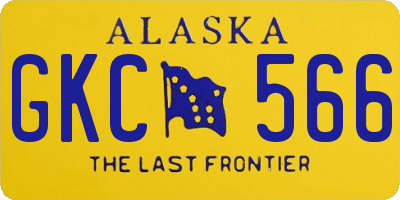 AK license plate GKC566