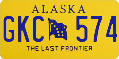 AK license plate GKC574
