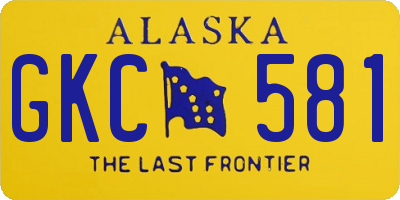 AK license plate GKC581