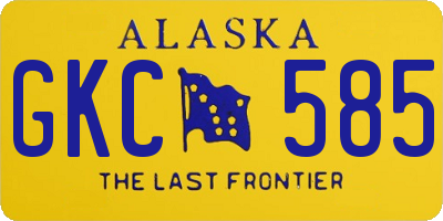 AK license plate GKC585