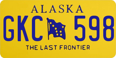 AK license plate GKC598