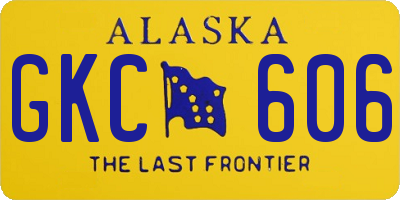 AK license plate GKC606