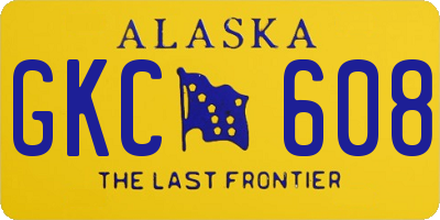 AK license plate GKC608