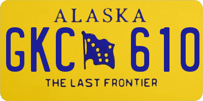 AK license plate GKC610