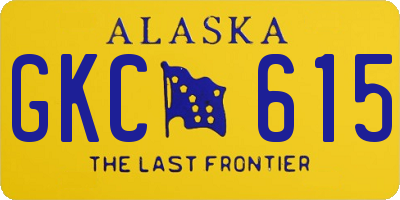 AK license plate GKC615