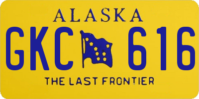 AK license plate GKC616