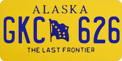 AK license plate GKC626