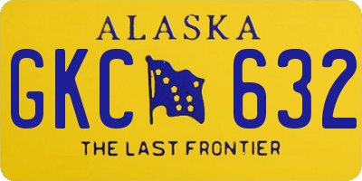 AK license plate GKC632