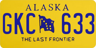 AK license plate GKC633