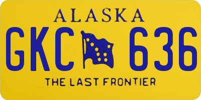 AK license plate GKC636
