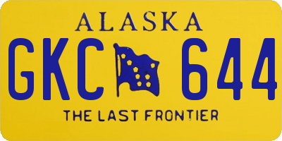 AK license plate GKC644