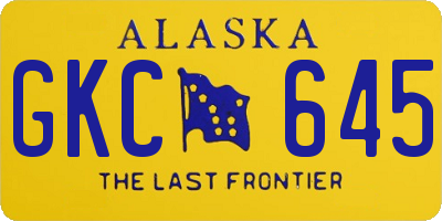 AK license plate GKC645