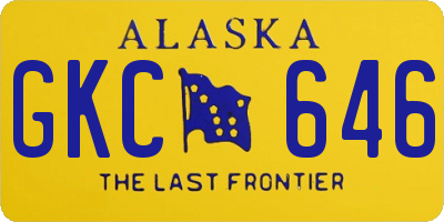 AK license plate GKC646