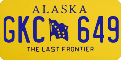 AK license plate GKC649