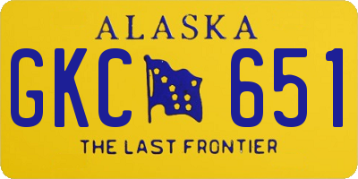 AK license plate GKC651