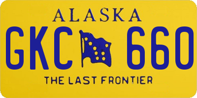 AK license plate GKC660